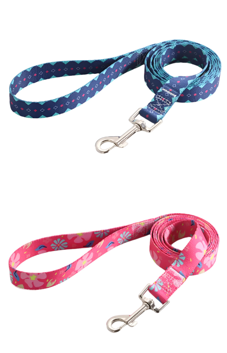 Soft durable nylon adjustable Dog collars and leashes